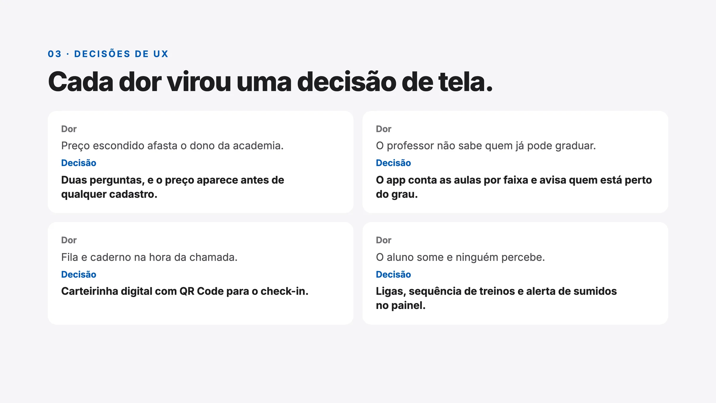 Decisões de UX