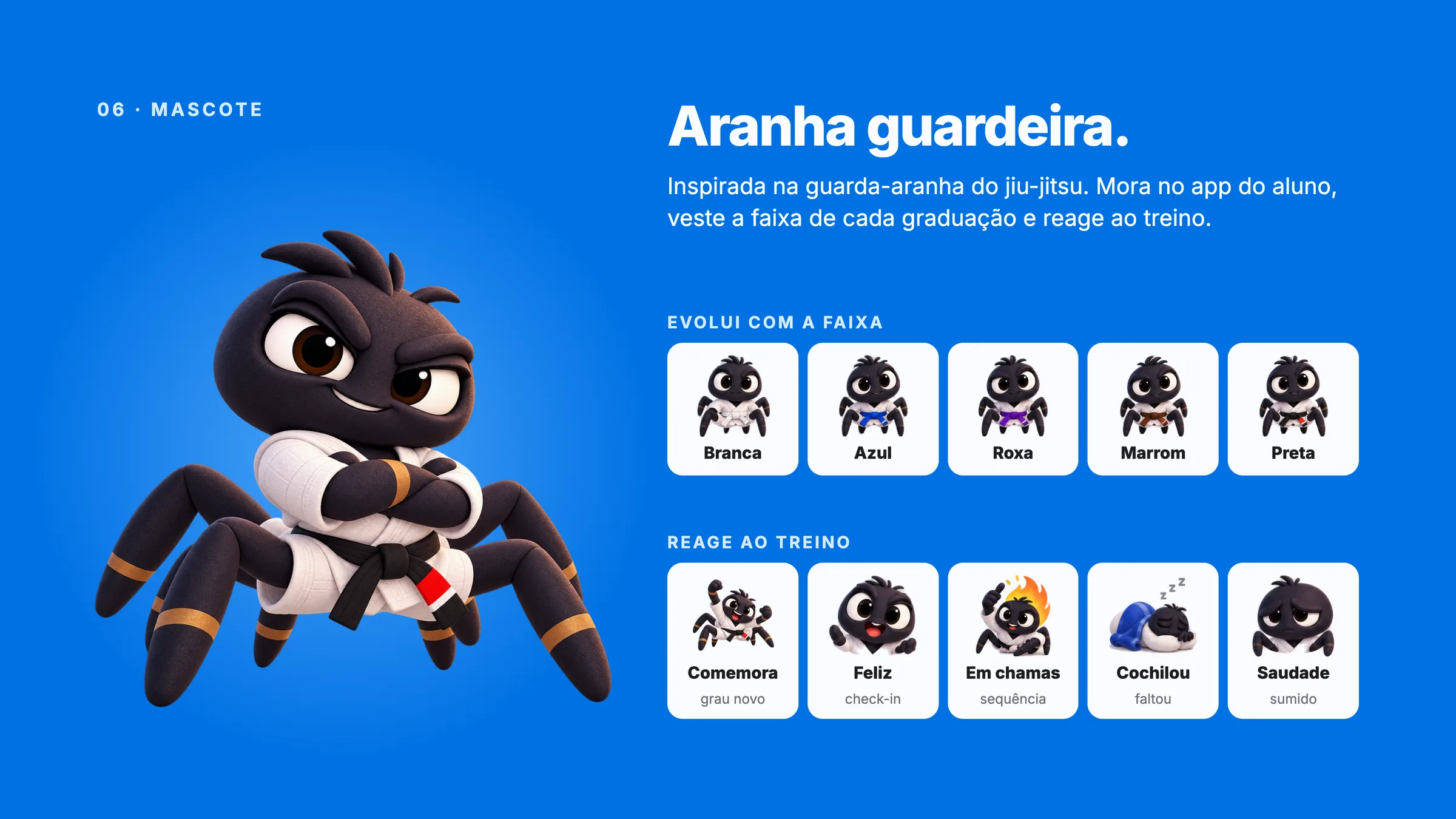 Mascote: aranha guardeira